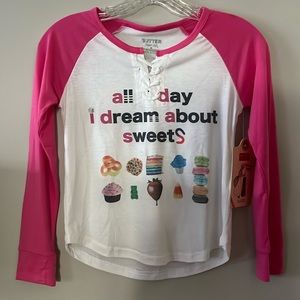 BUTTER SUPER SOFT Lace-up Baseball Jersey - Girls SZ S